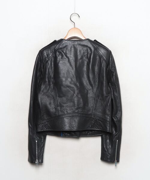 DIANE von FURSTENBERG 黒 レザージャケット DIANE von FURSTENBERG 黒 レザージャケット