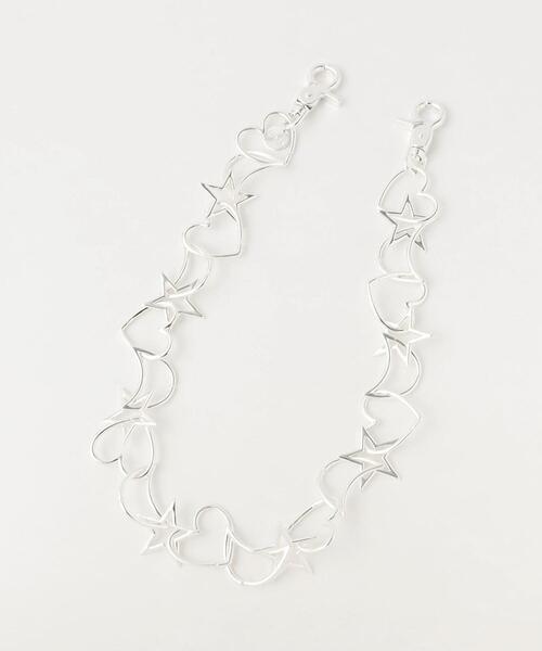 Jieda(ジエダ)の「<JieDa> 2WAY スター ムーン ハート チェーン(ネックレス・メンズ・シルバー・FREE)」の6枚目の写真