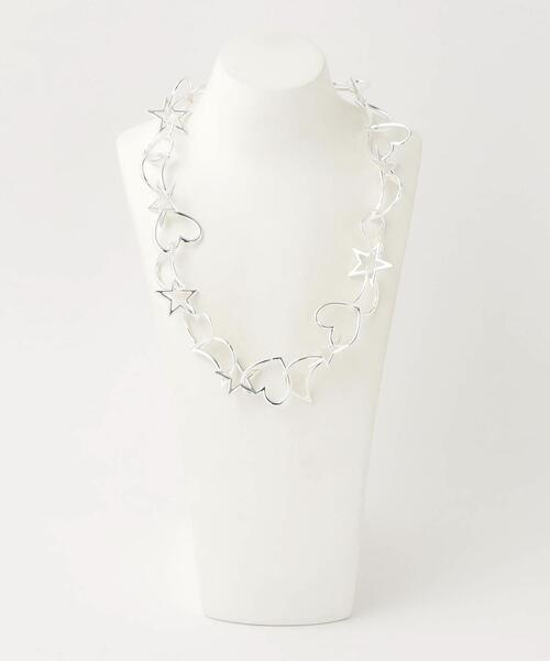 Jieda(ジエダ)の「<JieDa> 2WAY スター ムーン ハート チェーン(ネックレス・メンズ・シルバー・FREE)」の8枚目の写真