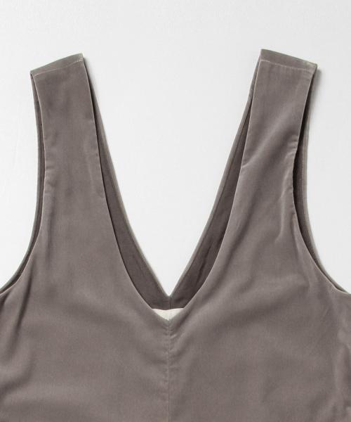 Ray BEAMS（レイビームス）の「Ray BEAMS / ベッチン ワイド オールインワン（サロペット/オーバーオール・レディース・シルバー/ブラック・0/1）」の13枚目の写真