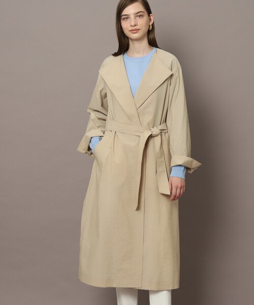 新品未使用　ドレステリア　コート 上品/美シルエット】ライトトレンチコート（トレンチコート
