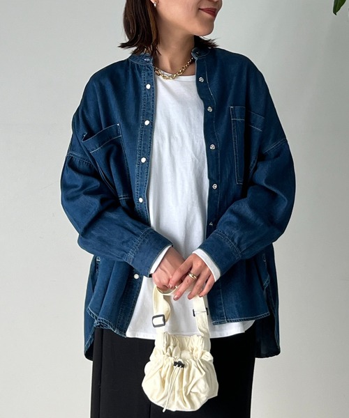 un dix cors（アンディコール）の「ドロストリングミニショルダー（ショルダーバッグ・レディース・アイボリー/ブラック/グリーン・FREE）」の11枚目の写真