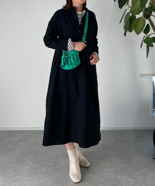 un dix cors（アンディコール）の「ドロストリングミニショルダー（ショルダーバッグ・レディース・アイボリー/ブラック/グリーン・FREE）」の14枚目の写真