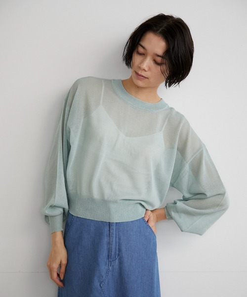 INED CLARO（イネドクラロ）の「2WAYシアーカーディガン（カーディガン/ボレロ・レディース・ブラック/ピンク/グリーン系その他/アイボリー・フリー）」の8枚目の写真