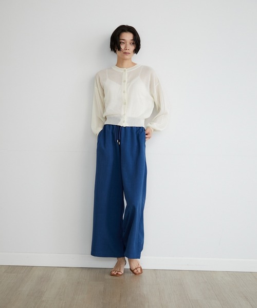 INED CLARO（イネドクラロ）の「2WAYシアーカーディガン（カーディガン/ボレロ・レディース・ブラック/ピンク/グリーン系その他/アイボリー・フリー）」の9枚目の写真