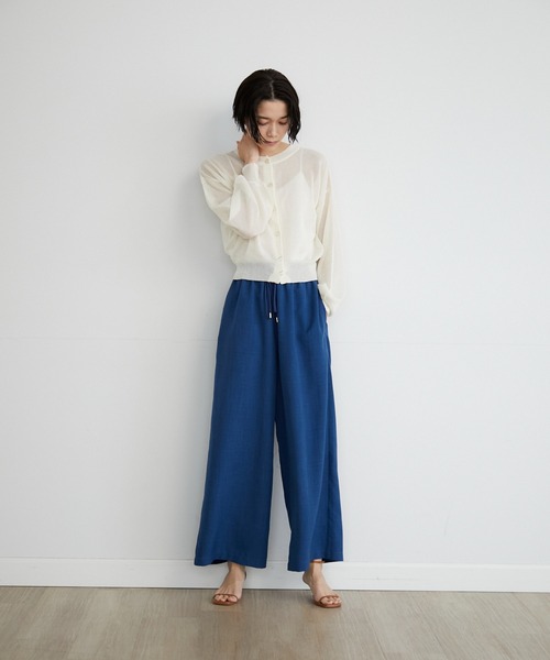 INED CLARO（イネドクラロ）の「2WAYシアーカーディガン（カーディガン/ボレロ・レディース・ブラック/ピンク/グリーン系その他/アイボリー・フリー）」の10枚目の写真