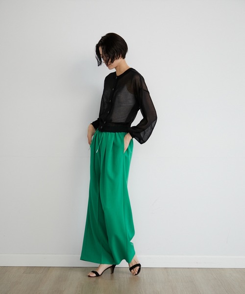 INED CLARO（イネドクラロ）の「2WAYシアーカーディガン（カーディガン/ボレロ・レディース・ブラック/ピンク/グリーン系その他/アイボリー・フリー）」の14枚目の写真