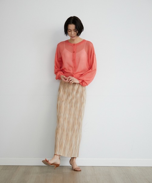 INED CLARO（イネドクラロ）の「2WAYシアーカーディガン（カーディガン/ボレロ・レディース・ブラック/ピンク/グリーン系その他/アイボリー・フリー）」の17枚目の写真