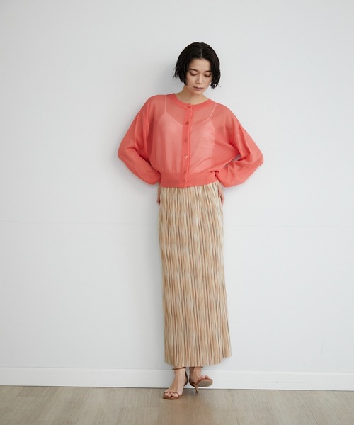 INED CLARO（イネドクラロ）の「2WAYシアーカーディガン（カーディガン/ボレロ・レディース・ブラック/ピンク/グリーン系その他/アイボリー・フリー）」の18枚目の写真