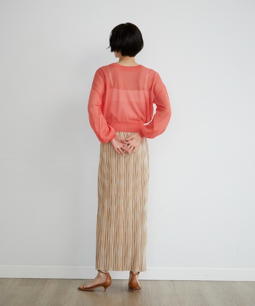 INED CLARO（イネドクラロ）の「2WAYシアーカーディガン（カーディガン/ボレロ・レディース・ブラック/ピンク/グリーン系その他/アイボリー・フリー）」の19枚目の写真