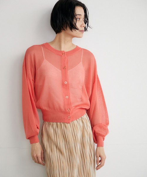 INED CLARO（イネドクラロ）の「2WAYシアーカーディガン（カーディガン/ボレロ・レディース・ブラック/ピンク/グリーン系その他/アイボリー・フリー）」の20枚目の写真