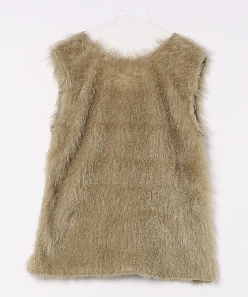 Settimissimo（セッティミッシモ）の「スパーリングシャギー Vネック 2WAYジレ ベスト（ベスト・レディース・アイボリー/オリーブ・FREE）」の3枚目の写真