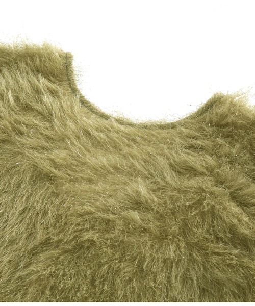 Settimissimo（セッティミッシモ）の「スパーリングシャギー Vネック 2WAYジレ ベスト（ベスト・レディース・アイボリー/オリーブ・FREE）」の19枚目の写真