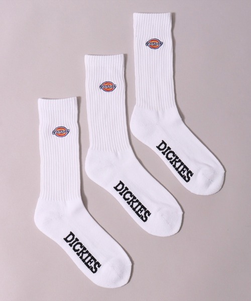 Dickies(ディッキーズ)の「(GA)【Dickies】【3足セット】ブランドロゴマーク クルーソックス(ソックス/靴下・メンズ・ブラック/オフホワイト/ホワイト・23-25cm/25-27CM)」の6枚目の写真