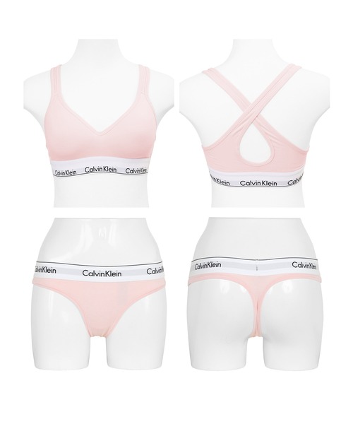 Calvin Klein（カルバン・クライン）の「Calvin Klein カルバンクライン ブラ＆ショーツ ブラセット 上下セット レディース アンダーウェア 下着 スポブラ セットアップ（ブラ&ショーツ・レディース・ブラック系その他/グレー系その他/グレー/ブラック/ピンク/ピンク系その他・1/4/7/8/5/6/2/3）」の6枚目の写真