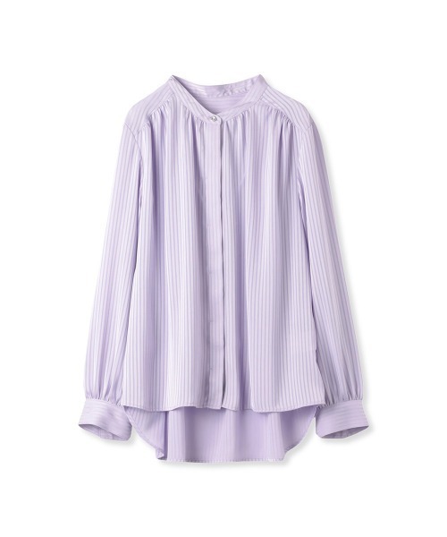 ketty(ケティ)の「【大HIT定番】シャドーストライプバンドカラーブラウス ≪洗濯機で洗える≫(シャツ/ブラウス・レディース・オフホワイト/ブラック/ピンク/ライトグレー/ベージュ/パープル・M)」の12枚目の写真