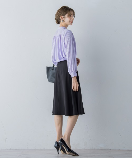 ketty(ケティ)の「【大HIT定番】シャドーストライプバンドカラーブラウス ≪洗濯機で洗える≫(シャツ/ブラウス・レディース・オフホワイト/ブラック/ピンク/ライトグレー/ベージュ/パープル・M)」の21枚目の写真