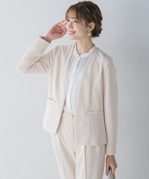 ketty(ケティ)の「【大HIT定番】シャドーストライプバンドカラーブラウス ≪洗濯機で洗える≫(シャツ/ブラウス・レディース・オフホワイト/ブラック/ピンク/ライトグレー/ベージュ/パープル・M)」の8枚目の写真