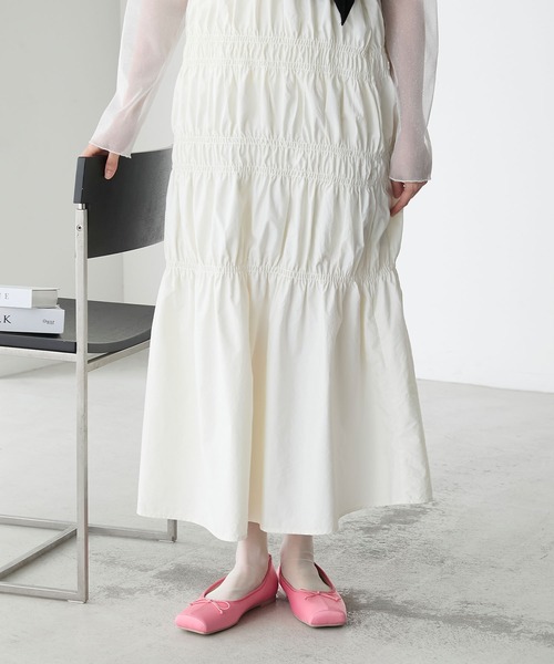 forksy.(フォルクシー)の「【forksy.】サテンスクエアトゥバレエシューズ(バレエシューズ・レディース・ピンク/ブラック/アイボリー・S/M/L/LL)」の16枚目の写真