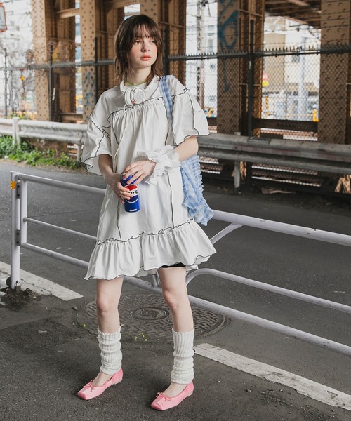 MM6 サテンバレエシューズ　スクエアトゥ サテンスクエアバレエシューズ（2002505565） | THE