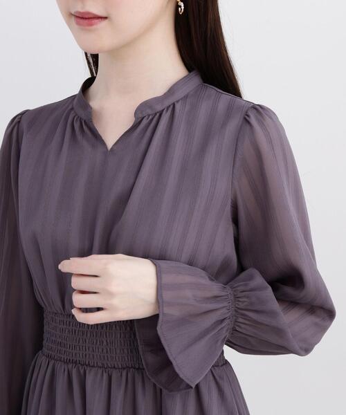 PROPORTION BODY DRESSING（プロポーションボディドレッシング）の「＜Ｅ＞シアーストライプマキシワンピース / 1214147301（ワンピース・レディース・ダークグレー/ブルー・SMALL/MEDIUM）」の14枚目の写真