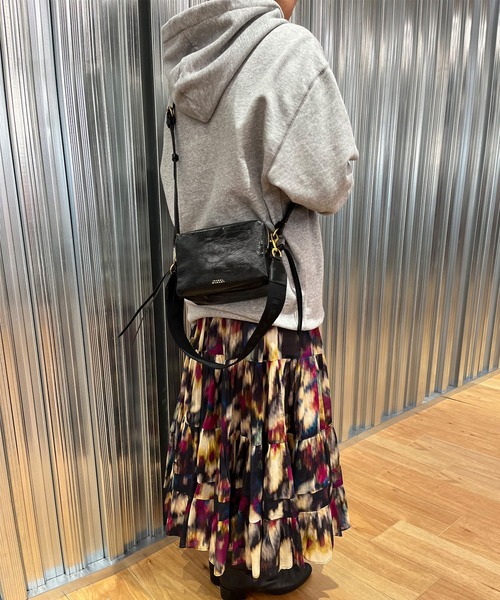 ISABEL MARANT Radjaブラックレザーショルダーバッグ Radja crossbody bag Isabel Marant Black in Suede - 55476510
