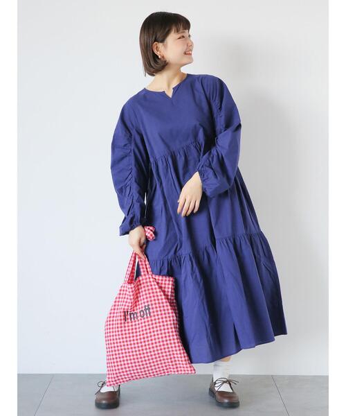 ehka sopo(エヘカソポ)の「ギンガムロゴプリントトートバッグ(ハンドバッグ・レディース・レッド/ブルー/ブラック・F)」の8枚目の写真