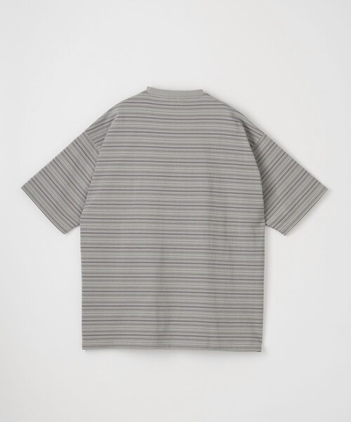 Steven Alan（スティーブンアラン）の「＜Steven Alan＞ 21MVS ボーダー ショートスリーブ Tシャツ -BOLD（Tシャツ/カットソー・メンズ・グレー/ダークグレー/ライトグレー・S/M/L/XL）」の18枚目の写真