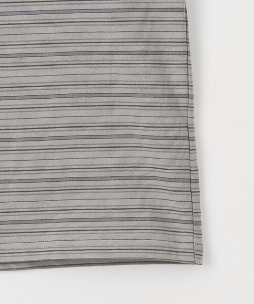 Steven Alan（スティーブンアラン）の「＜Steven Alan＞ 21MVS ボーダー ショートスリーブ Tシャツ -BOLD（Tシャツ/カットソー・メンズ・グレー/ダークグレー/ライトグレー・S/M/L/XL）」の21枚目の写真