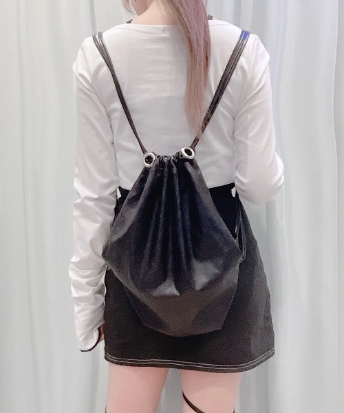 lilLilly（リルリリー）の「メタリックリボンリュック（バックパック/リュック・レディース・シルバー/ブラック/ピンク・ONESIZE）」の7枚目の写真