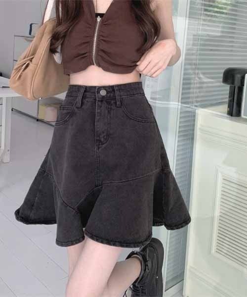NANEA(ナネア)の「ハイウエストフレアヘムデニムスカート(デニムスカート・レディース・ブラック/ブルー・X-LARGE/MEDIUM/SMALL/LARGE)」の17枚目の写真