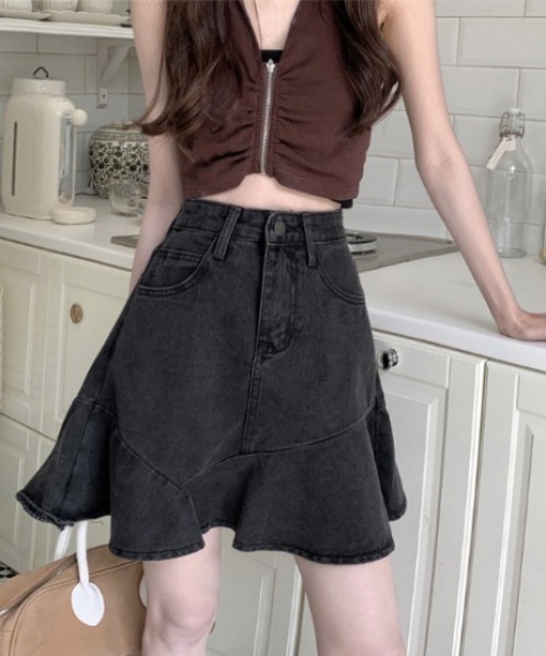 NANEA(ナネア)の「ハイウエストフレアヘムデニムスカート(デニムスカート・レディース・ブラック/ブルー・X-LARGE/MEDIUM/SMALL/LARGE)」の21枚目の写真