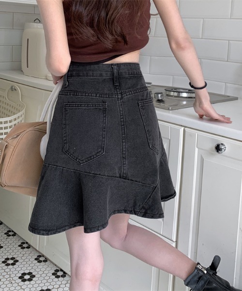 NANEA(ナネア)の「ハイウエストフレアヘムデニムスカート(デニムスカート・レディース・ブラック/ブルー・X-LARGE/MEDIUM/SMALL/LARGE)」の22枚目の写真