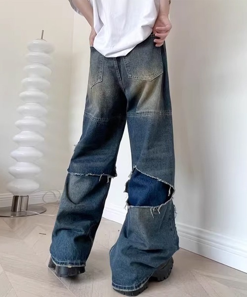Theater code（シアターコード）の「△damage layered denim
