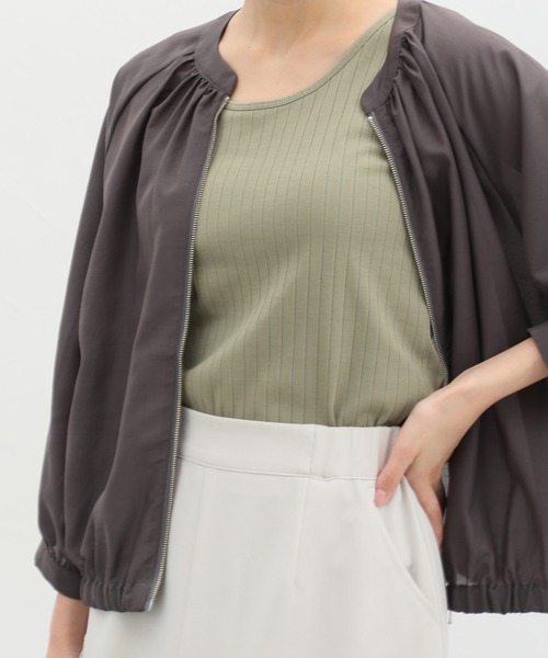 Honeys（ハニーズ）の「カップ付きタンクトップトップ（タンクトップ・レディース・オフホワイト/ライトベージュ/ブラック/ライトカーキ/モカ/ダークブルー・L/M/S/LL）」の5枚目の写真