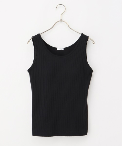 Honeys（ハニーズ）の「カップ付きタンクトップトップ（タンクトップ・レディース・オフホワイト/ライトベージュ/ブラック/ライトカーキ/モカ/ダークブルー・L/M/S/LL）」の3枚目の写真