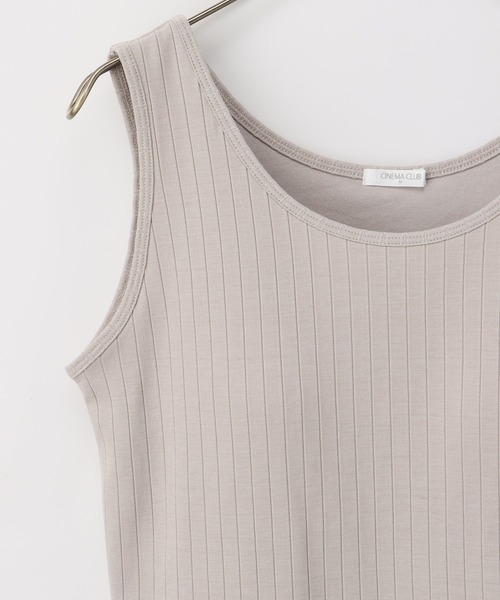 Honeys（ハニーズ）の「カップ付きタンクトップトップ（タンクトップ・レディース・オフホワイト/ライトベージュ/ブラック/ライトカーキ/モカ/ダークブルー・L/M/S/LL）」の20枚目の写真