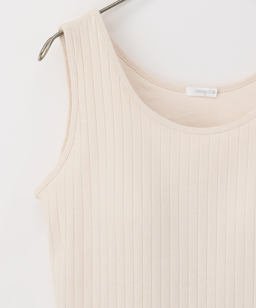 Honeys（ハニーズ）の「カップ付きタンクトップトップ（タンクトップ・レディース・オフホワイト/ライトベージュ/ブラック/ライトカーキ/モカ/ダークブルー・L/M/S/LL）」の8枚目の写真