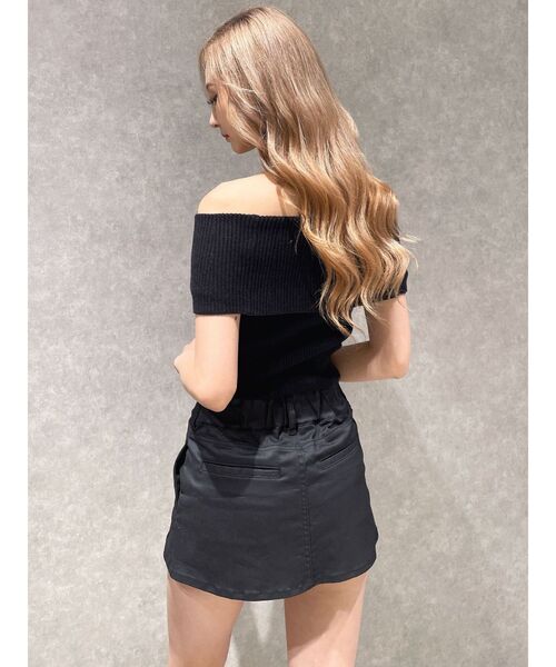 GYDA（ジェイダ）の「ウエストリブ スカートライクショートパンツ（スカート・レディース・カーキ/ブラック・FREE）」の16枚目の写真