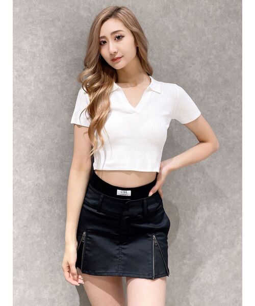 GYDA（ジェイダ）の「ウエストリブ スカートライクショートパンツ（スカート・レディース・カーキ/ブラック・FREE）」の21枚目の写真