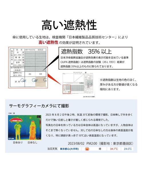nifty colors（ニフティーカラーズ）の「【niftycolors/ニフティカラーズ】 完全遮光 晴雨兼用パイピングミニ折りたたみ日傘　WEB限定（折りたたみ傘・レディース・ベージュ/ブラック・MEDIUM）」の17枚目の写真