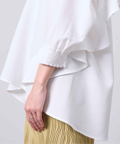 Chez toi（シェトワ）の「リネンタッチBACKフリルスキッパーシャツ（Tシャツ/カットソー・レディース・ベージュ/オフホワイト/ブラック/カーキ・FREE）」の22枚目の写真