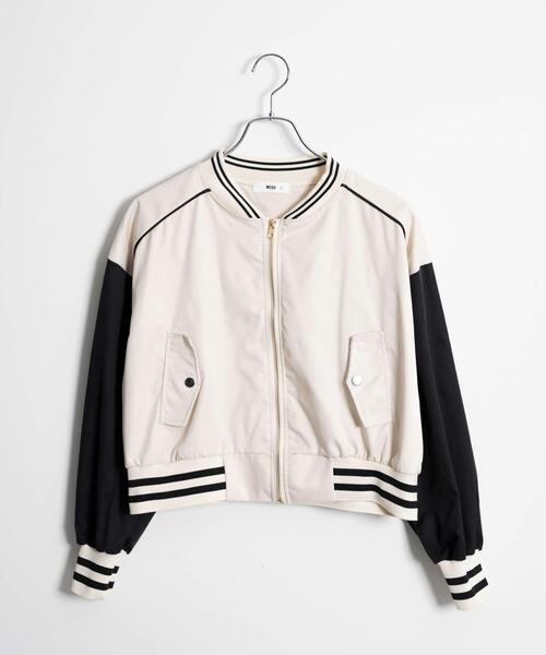 WEGO（ウィゴー）の「WEGO/配色デザインブルゾン（ブルゾン・レディース・アイボリー/ピンク/ブラック・FREE）」の15枚目の写真