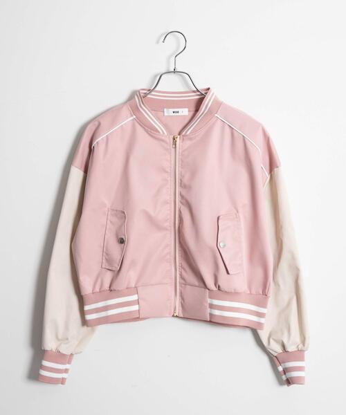 WEGO（ウィゴー）の「WEGO/配色デザインブルゾン（ブルゾン・レディース・アイボリー/ピンク/ブラック・FREE）」の16枚目の写真