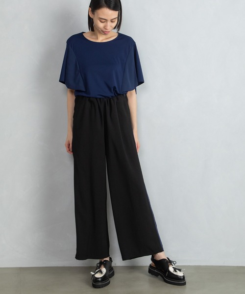 MARECHAL TERRE（マルシャルテル）の「セミワイドパイピングラインパンツ（その他パンツ・レディース・チャコールグレー/ブラック/ライトベージュ/ブルーパープル・SMALL/MEDIUM/LARGE）」の18枚目の写真