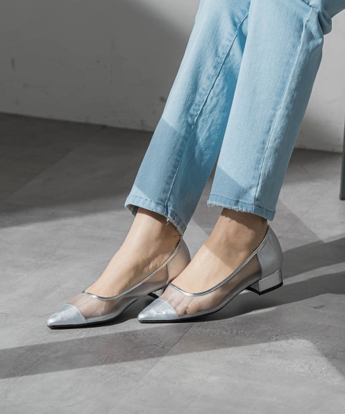 VICKY（ビッキー）の「【S～LLサイズ】ポインテッドトゥシアードットパンプス（パンプス・レディース・ブラック/ブラック系その他/シルバー系その他・24.5cm/23.5cm/24.0cm/23.0cm）」の17枚目の写真