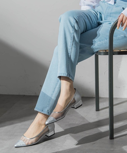 VICKY（ビッキー）の「【S～LLサイズ】ポインテッドトゥシアードットパンプス（パンプス・レディース・ブラック/ブラック系その他/シルバー系その他・24.5cm/23.5cm/24.0cm/23.0cm）」の18枚目の写真