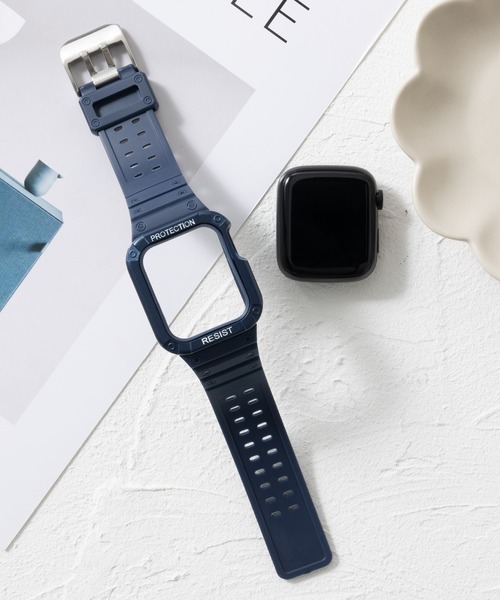 emonique（エモニーク）の「シリコン製 Apple Watch バンド スマートウォッチバンド【38/40/41/42/44/45/49mm対応】（デジタル腕時計・メンズ・ネイビー/ピンク/レッド/ホワイト/ブラック×ゴールド/ブルーグレー/ホワイト×ゴールド/その他/ブラック/ブラック×レッド/ダークグリーン/グレー/クリア/ブラック×ブルー/ブラック系その他/ブラック×シルバー/ホワイト系その他/その他1・42/38）」の13枚目の写真