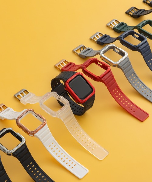 emonique（エモニーク）の「シリコン製 Apple Watch バンド スマートウォッチバンド【38/40/41/42/44/45/49mm対応】（デジタル腕時計・メンズ・ネイビー/ピンク/レッド/ホワイト/ブラック×ゴールド/ブルーグレー/ホワイト×ゴールド/その他/ブラック/ブラック×レッド/ダークグリーン/グレー/クリア/ブラック×ブルー/ブラック系その他/ブラック×シルバー/ホワイト系その他/その他1・42/38）」の19枚目の写真