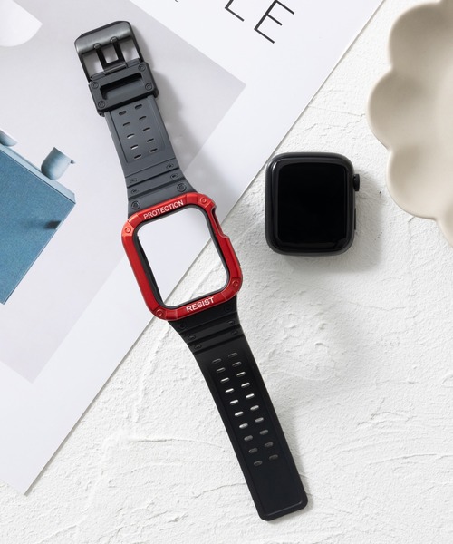 emonique（エモニーク）の「シリコン製 Apple Watch バンド スマートウォッチバンド【38/40/41/42/44/45/49mm対応】（デジタル腕時計・メンズ・ネイビー/ピンク/レッド/ホワイト/ブラック×ゴールド/ブルーグレー/ホワイト×ゴールド/その他/ブラック/ブラック×レッド/ダークグリーン/グレー/クリア/ブラック×ブルー/ブラック系その他/ブラック×シルバー/ホワイト系その他/その他1・42/38）」の20枚目の写真